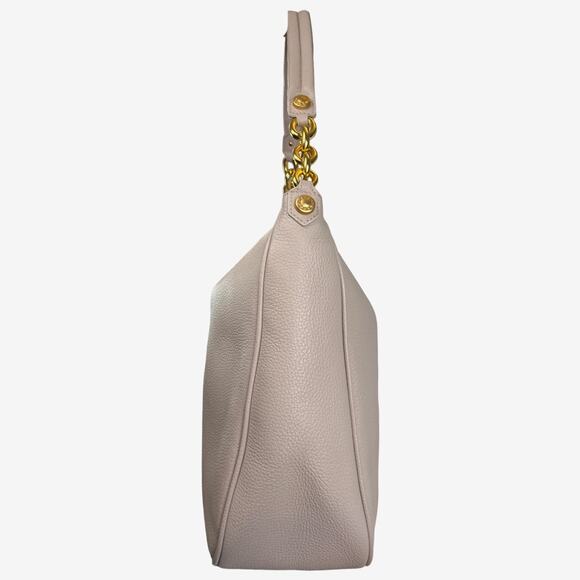 Furla Pebbled Leather Hobo Bag in Sabbia Taupe with Chain Strap and Dust Bag - Picture 10 of 15
